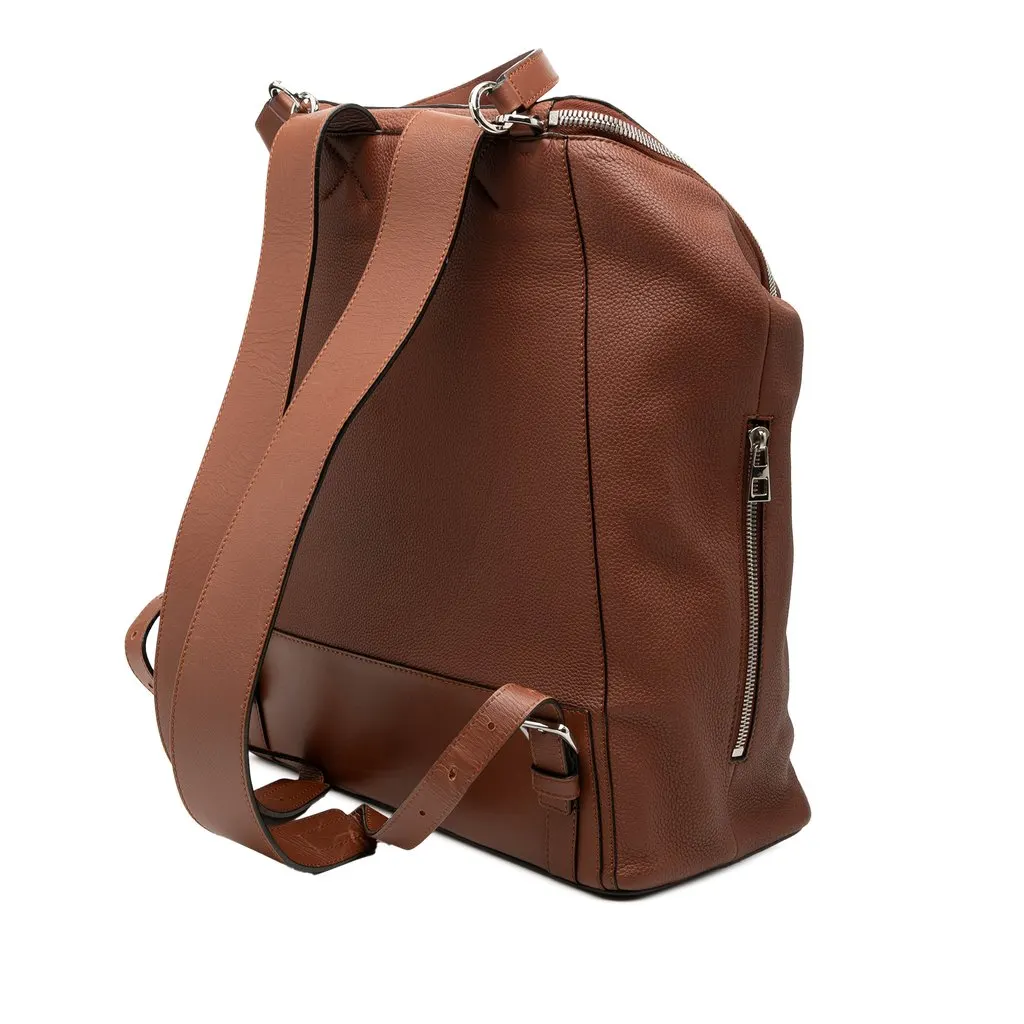 Loewe Large Leather Goya Backpack Brown Leather Very good - Back View