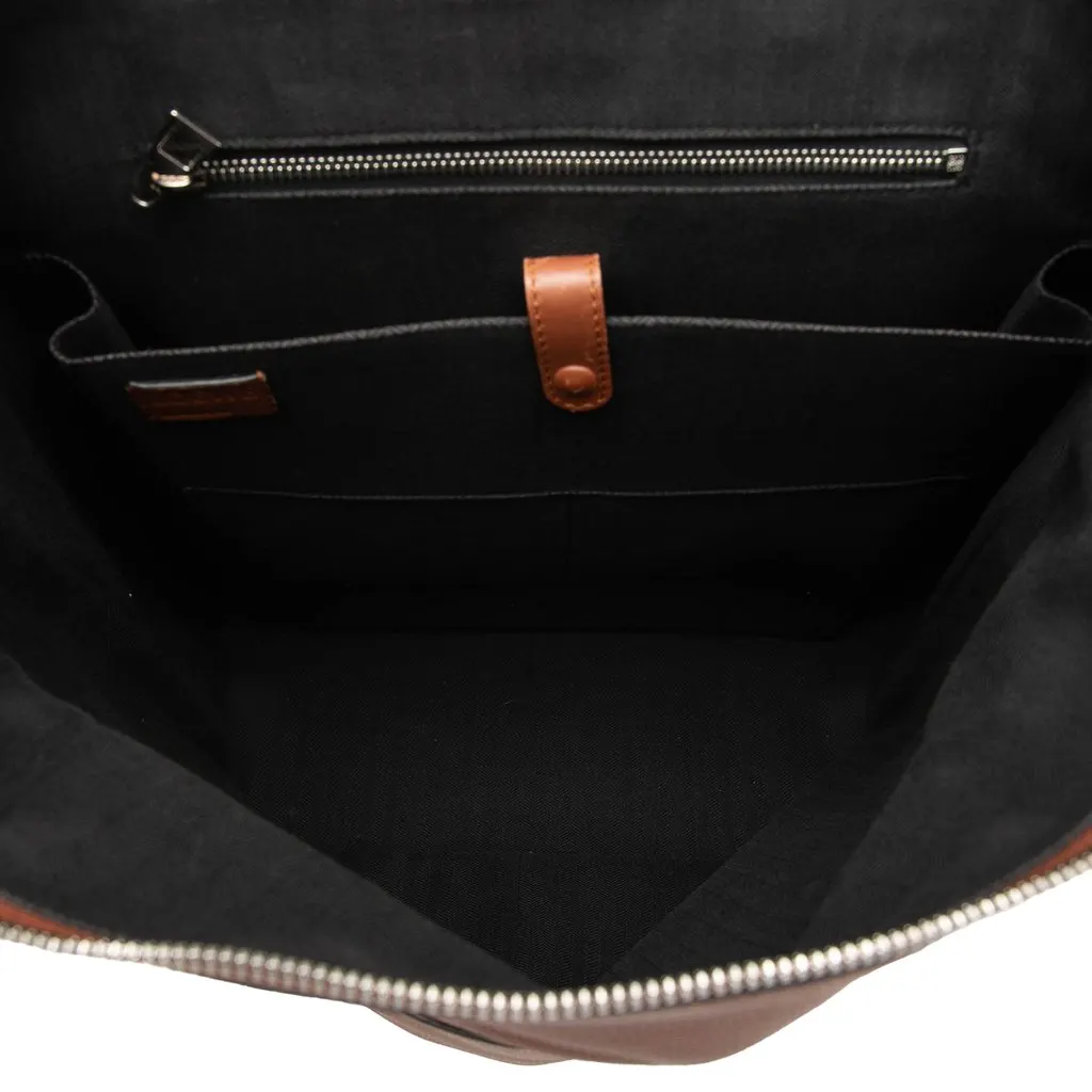 Loewe Large Leather Goya Backpack Brown Leather Very good - Model View