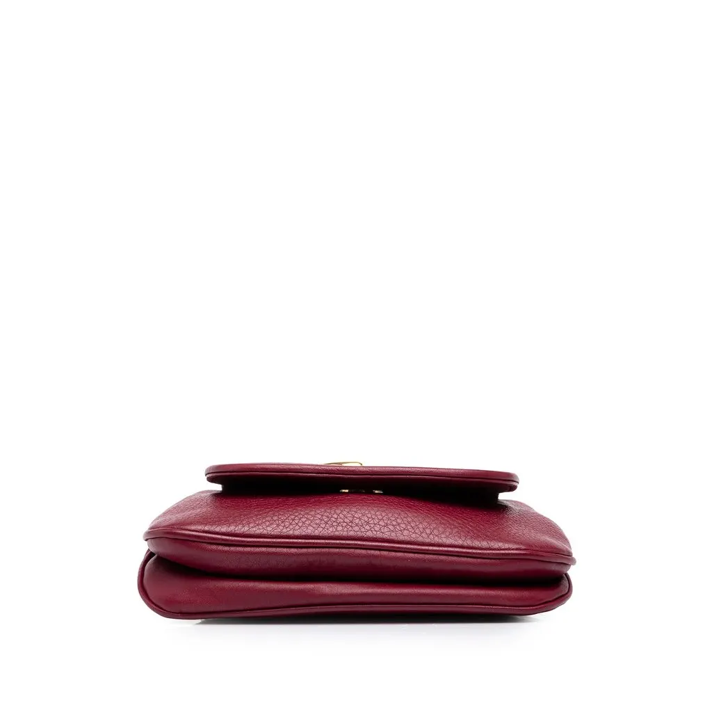 Gucci Small Calfskin 1973 Chain Crossbody Red Leather Very good - Inside View