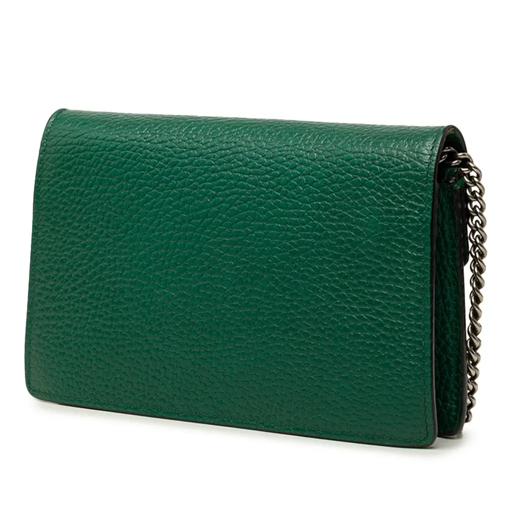Gucci Mini Calfskin Dionysus Crossbody Green Leather Good - Back View