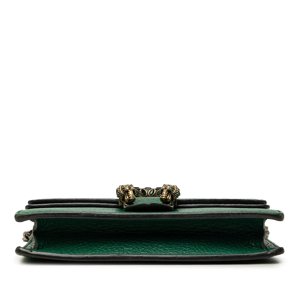 Gucci Mini Calfskin Dionysus Crossbody Green Leather Good - Inside View