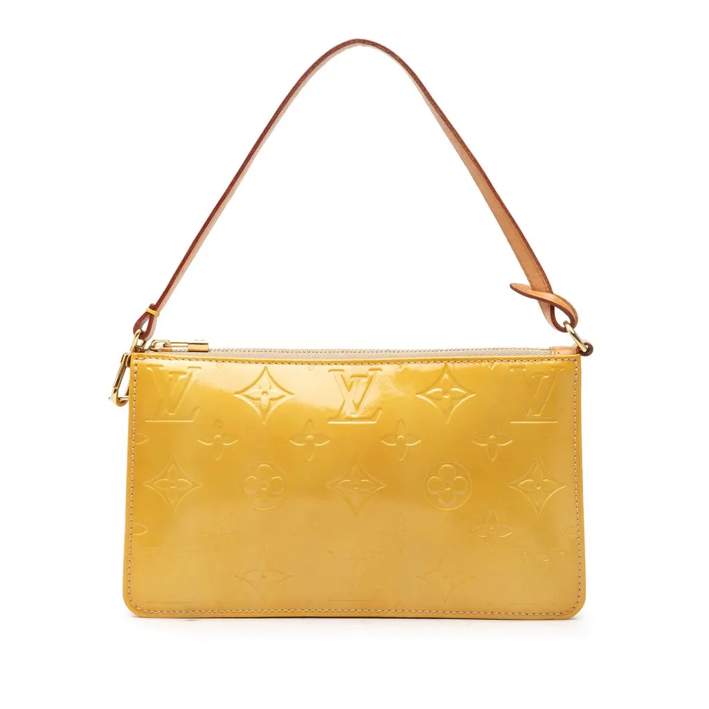Louis Vuitton Monogram Vernis Pochette Lexington Yellow Leather Very good - Front View