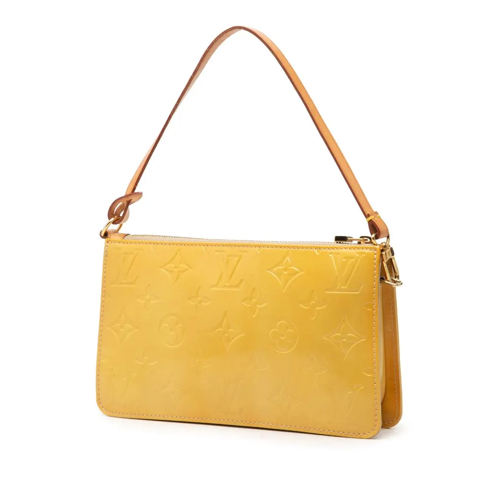 Louis Vuitton Monogram Vernis Pochette Lexington Yellow Leather Very good - Back View