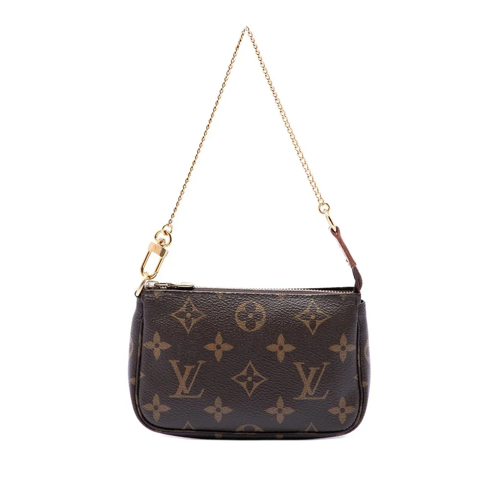 Louis Vuitton Monogram Mini Pochette Accessoires Brown Very good - Front View