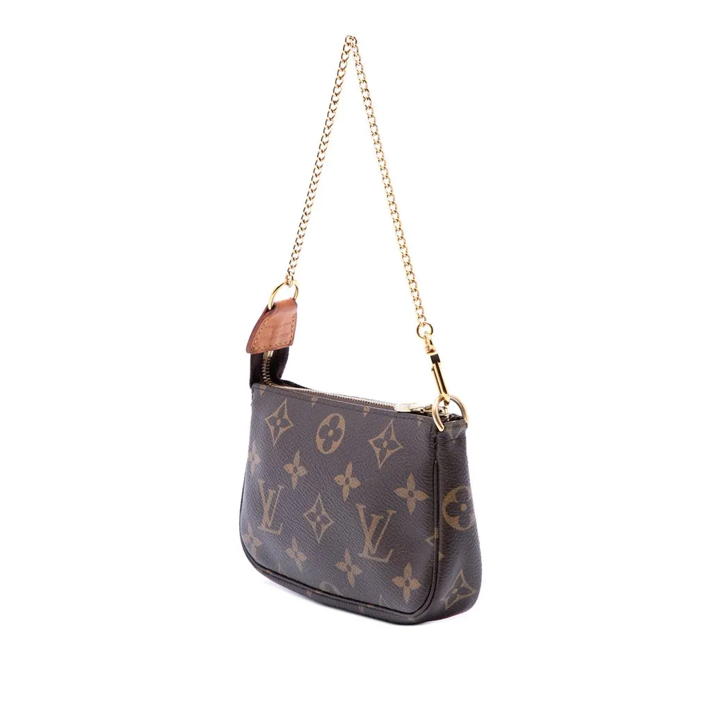 Louis Vuitton Monogram Mini Pochette Accessoires Brown Very good - Back View