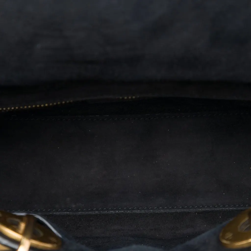 Dior Small Crinkled Patent Cannage My ABCDior Lady Dior Black Leather Good - Model View