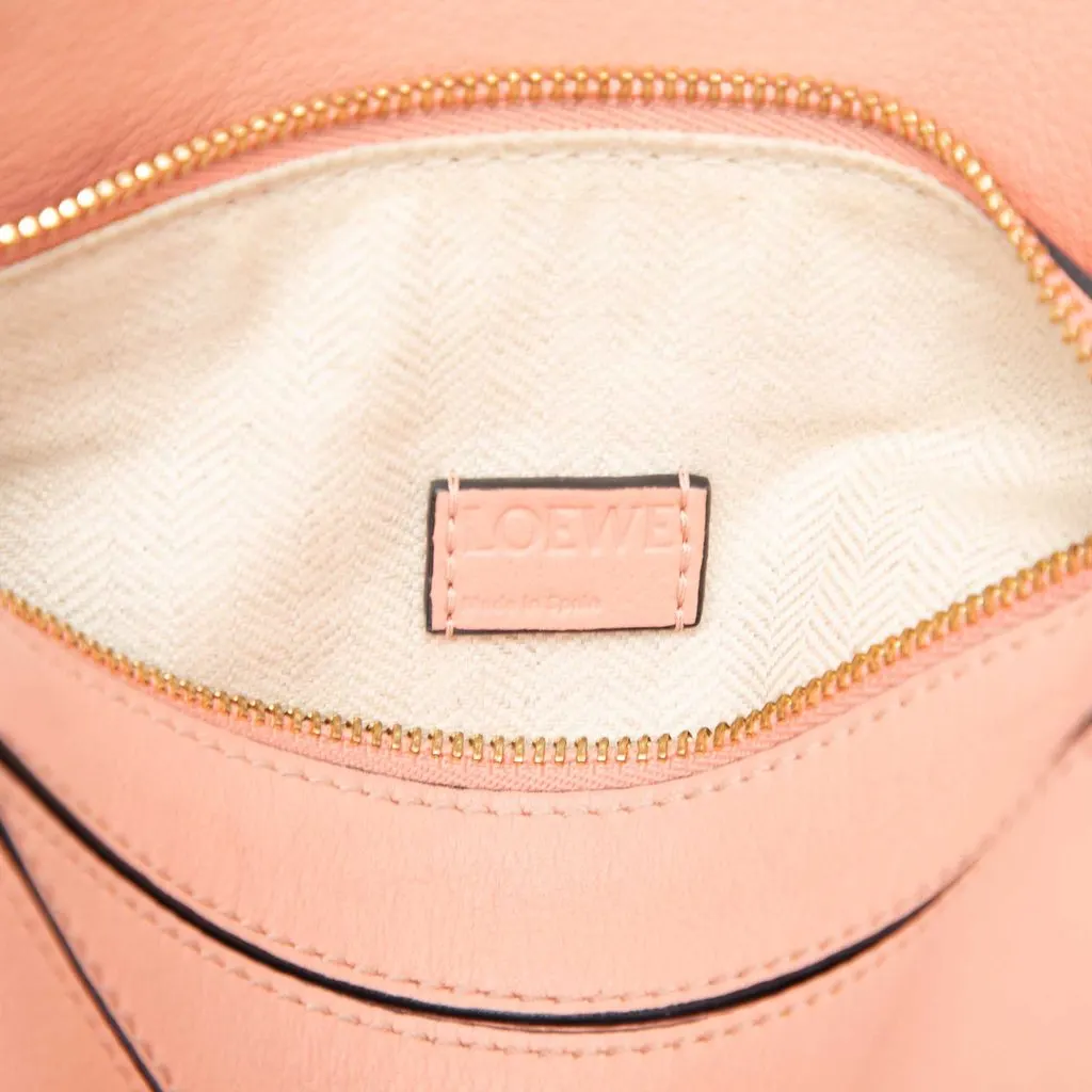 LOEWE Mini Calfskin Puzzle Satchel Pink Leather Very good - Box View