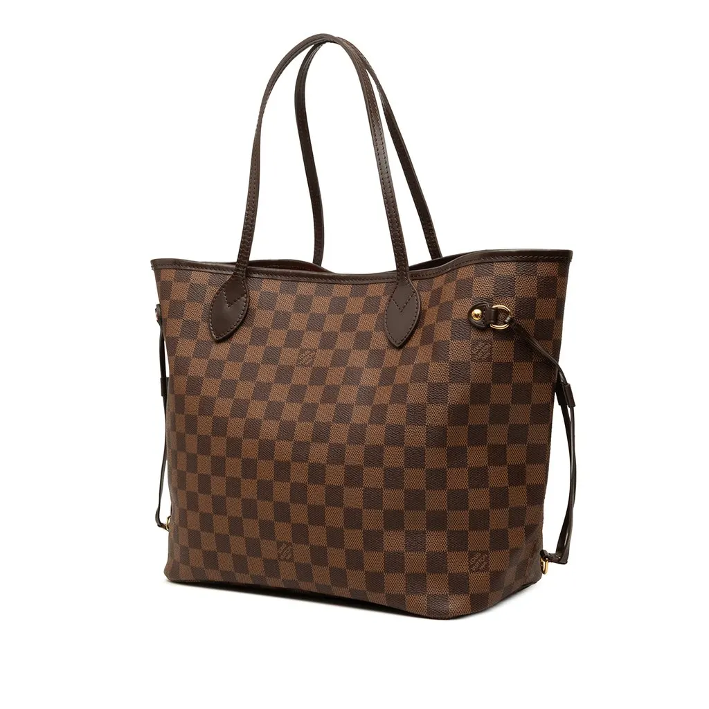 Louis Vuitton Damier Ebene Neverfull MM Brown Canvas Very good - Back View