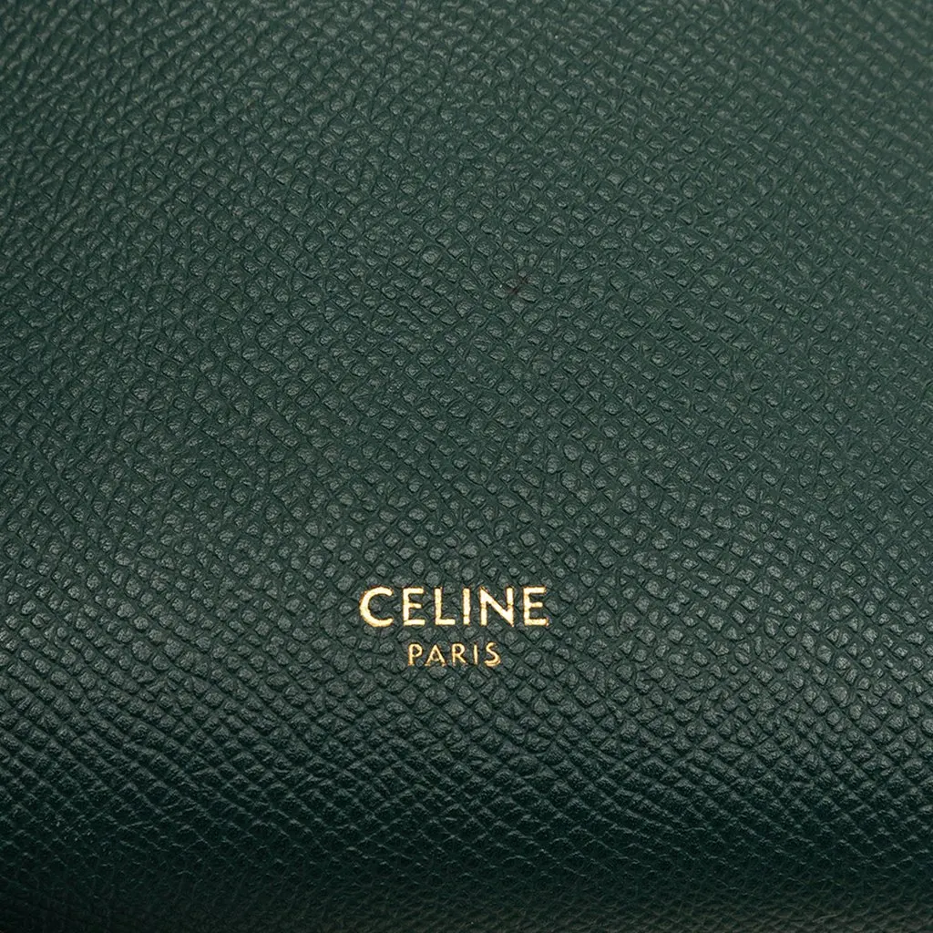 Celine Nano Grained Calfskin Belt Bag Green Leather Very good - Box View