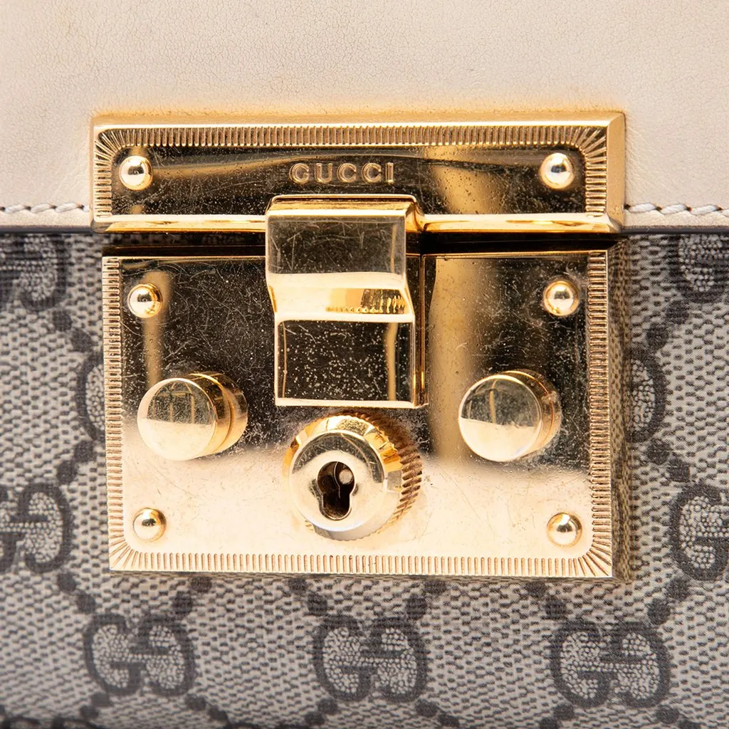 Gucci Small GG Supreme Padlock Crossbody Beige Very good - Box View