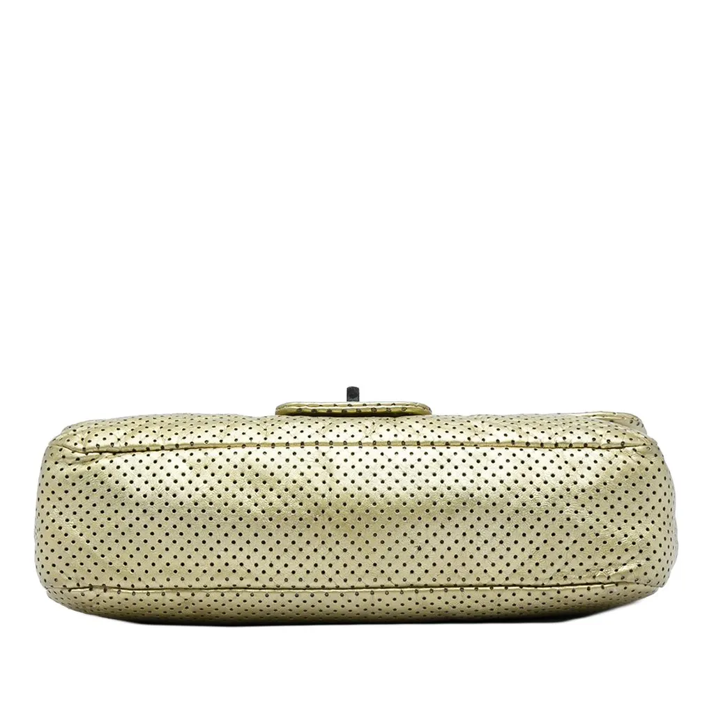 Chanel Metallic Perforated Calfskin Reissue 2.55 Drill Flap Gold Leather Very good - Inside View