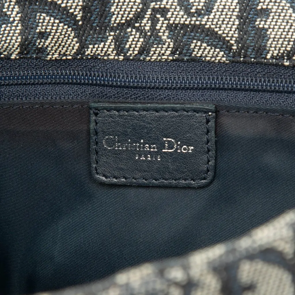 Dior Diorissimo Trotter Canvas Messenger Bag Blue Canvas Good - Box View
