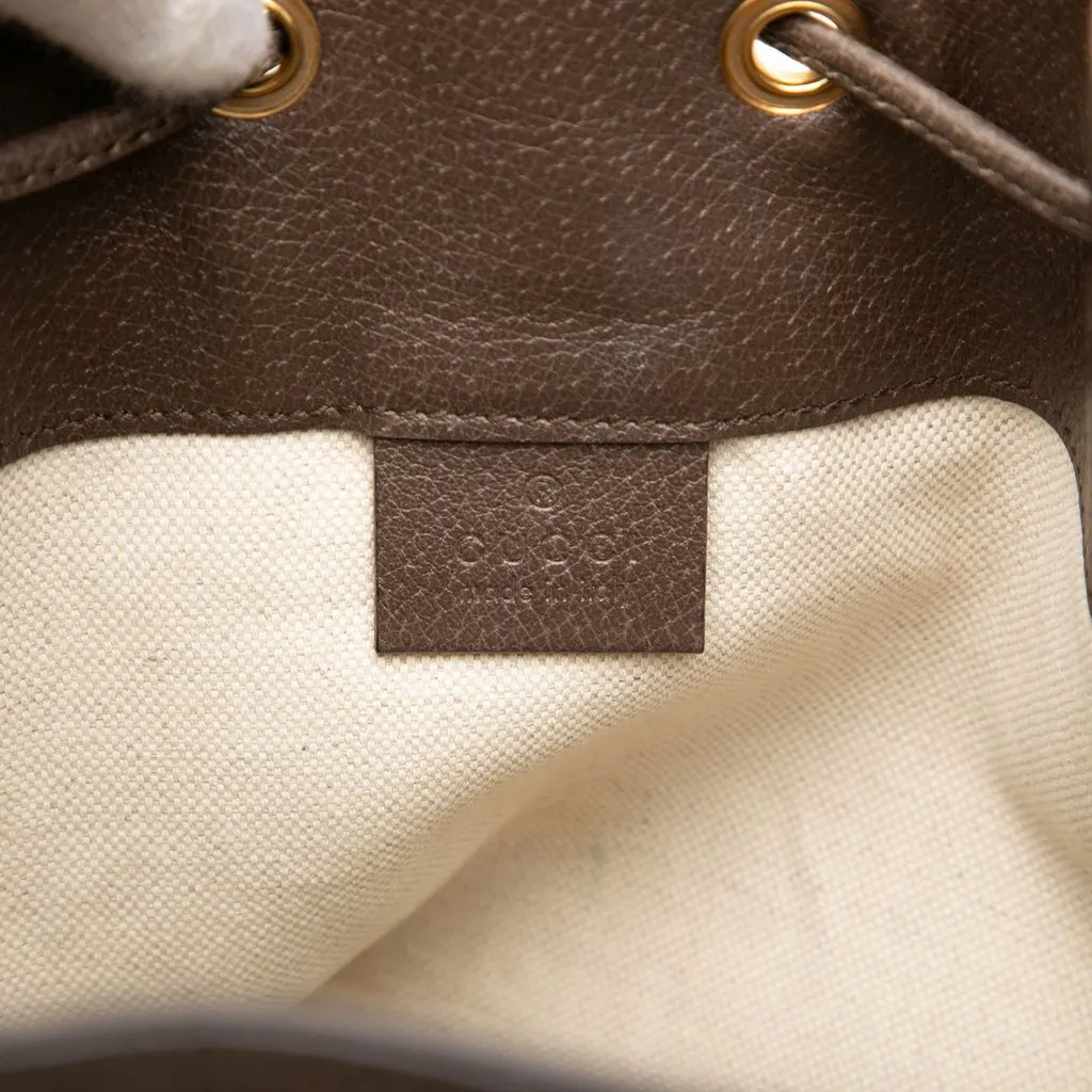 Gucci GG Supreme Web Ophidia Bucket Bag Beige Canvas Very good - Box View