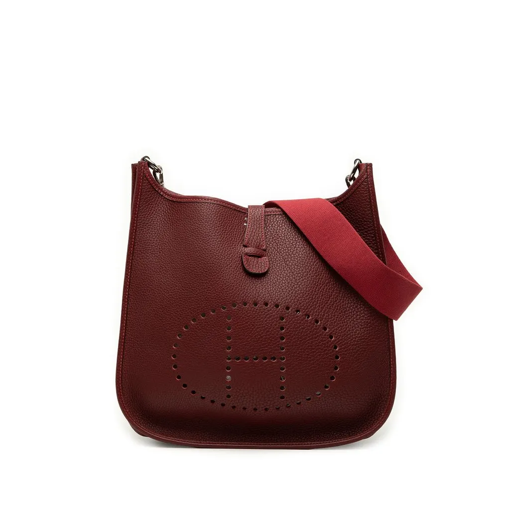 Hermès Togo Evelyne I 33 Red Leather Very good - Front View