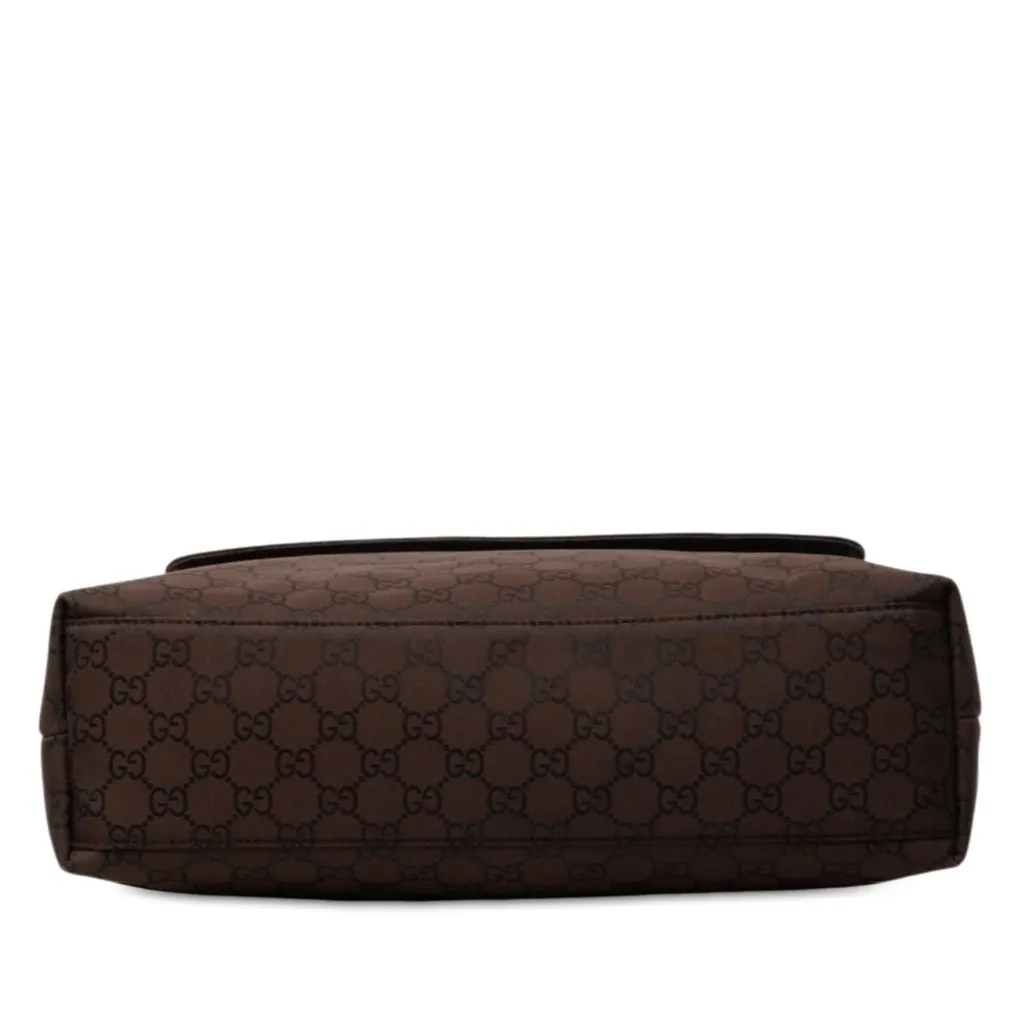 Gucci GG Nylon Crossbody Brown Polyamide Good - Inside View