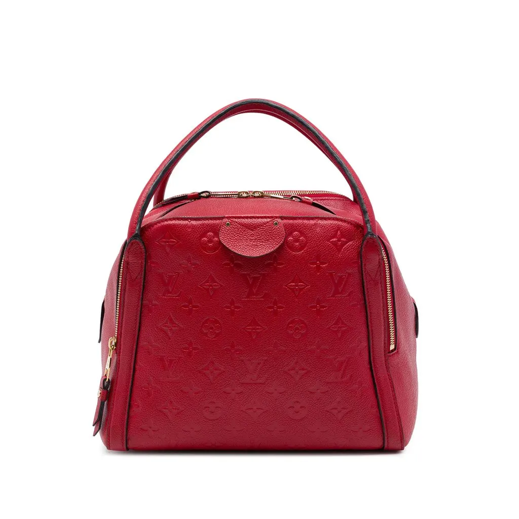 Louis Vuitton Monogram Empreinte Marais MM Red Leather Good - Front View