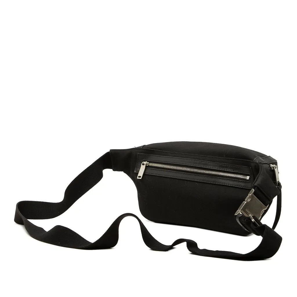 Saint Laurent Canvas Classic Belt Bag Black Good - Back View