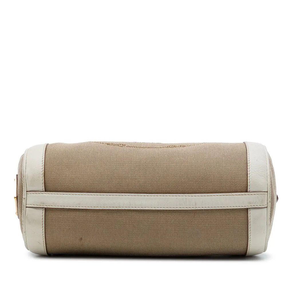 Prada Canvas Canapa Logo Bow Barrel Crossbody Beige Canvas Very good - Inside View