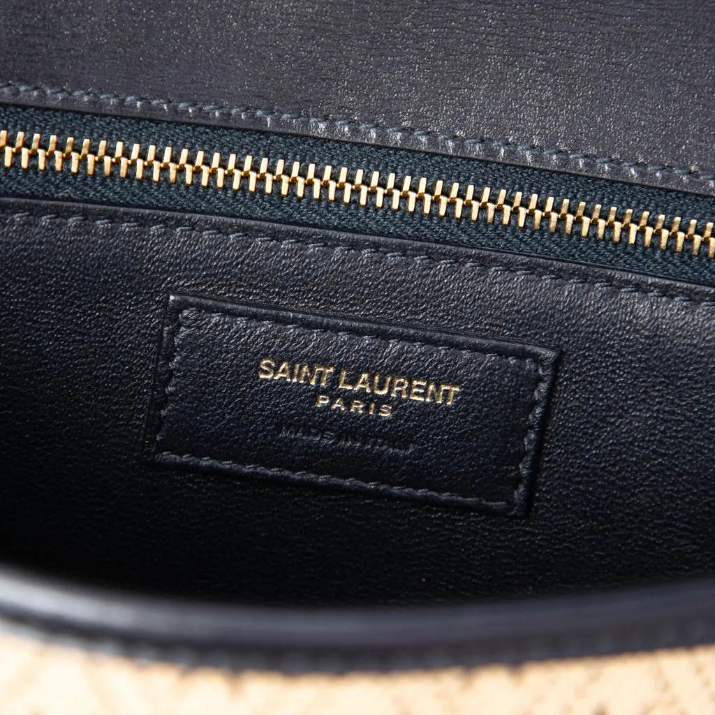 Saint Laurent Medium Canvas Monogram All Over Crossbody Beige Canvas Good - Box View