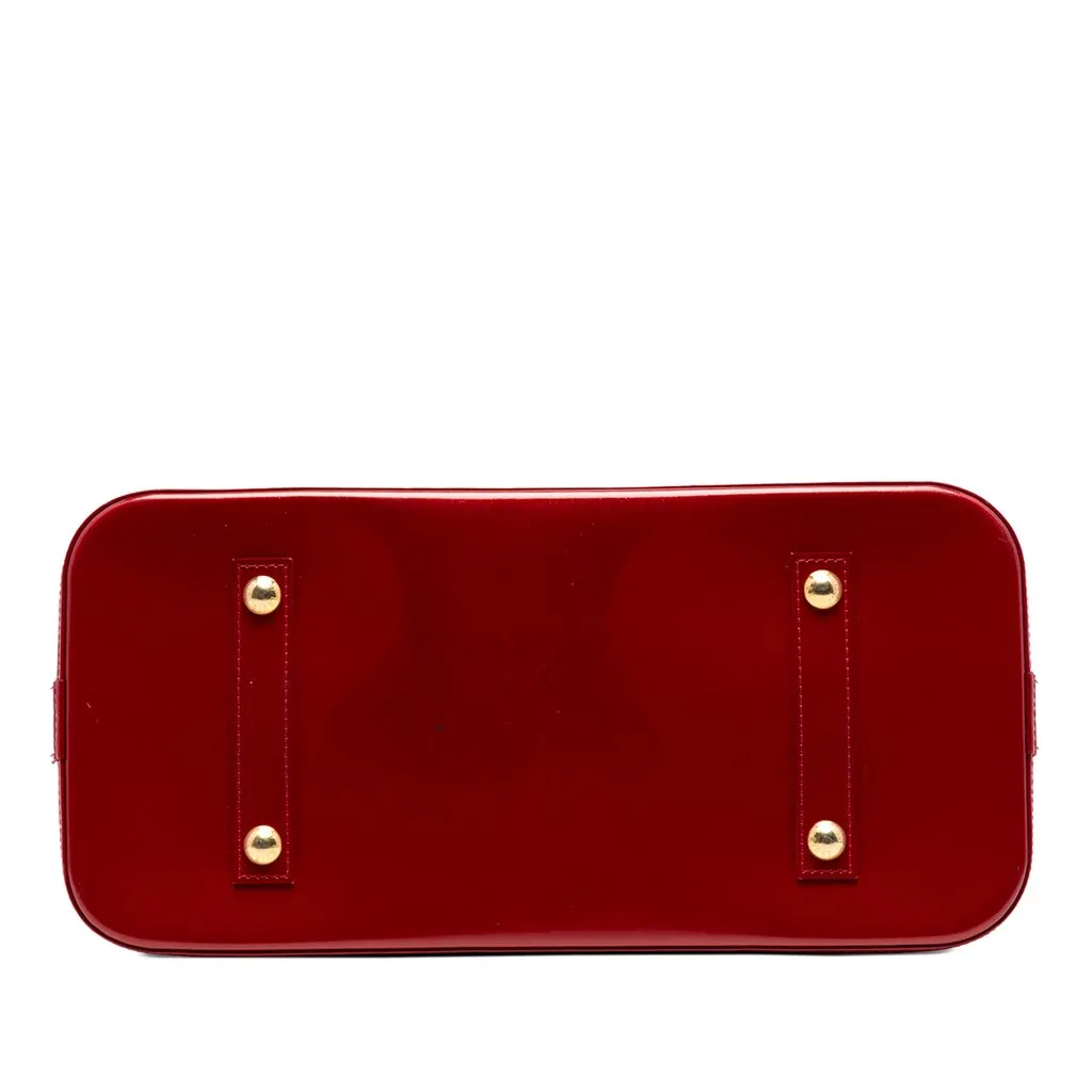 Louis Vuitton Monogram Vernis Alma GM Red Leather Very good - Inside View