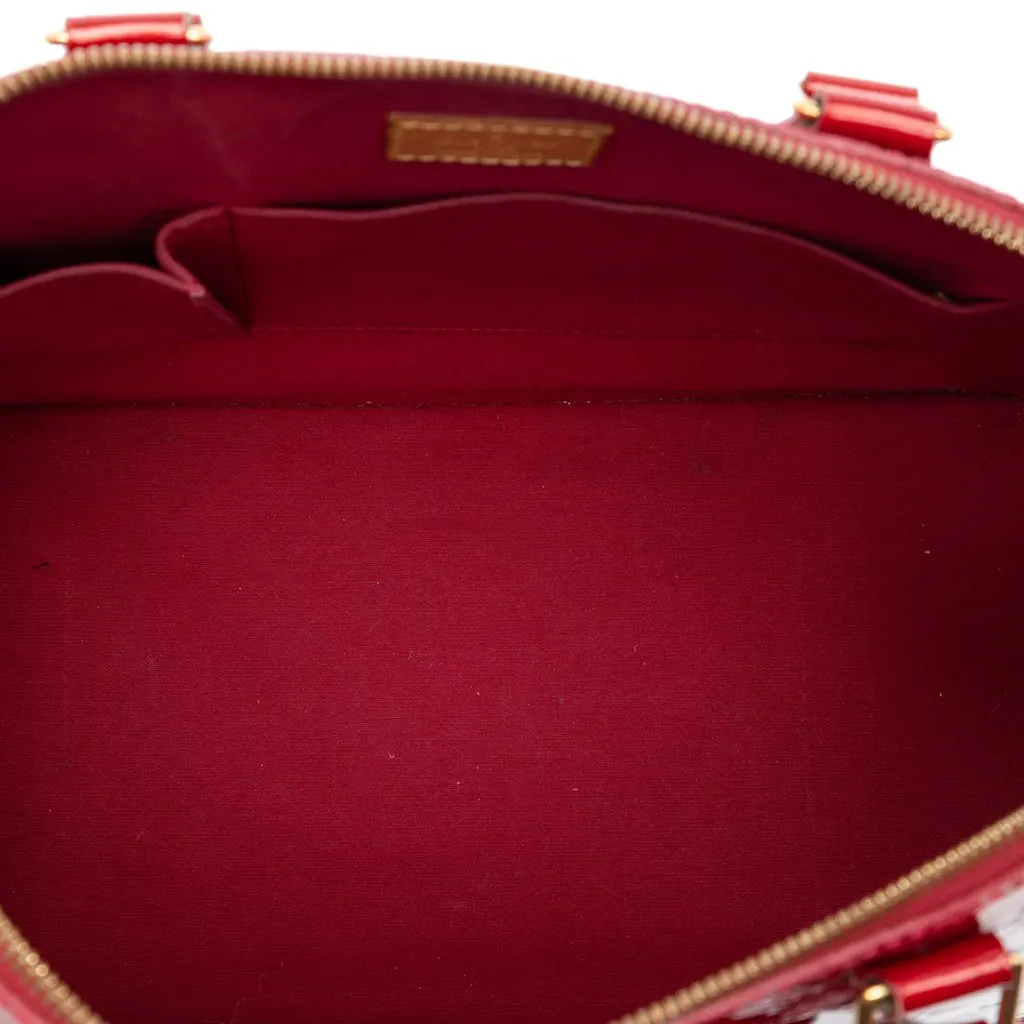 Louis Vuitton Monogram Vernis Alma GM Red Leather Very good - Model View