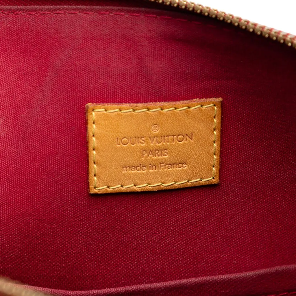 Louis Vuitton Monogram Vernis Alma GM Red Leather Very good - Box View