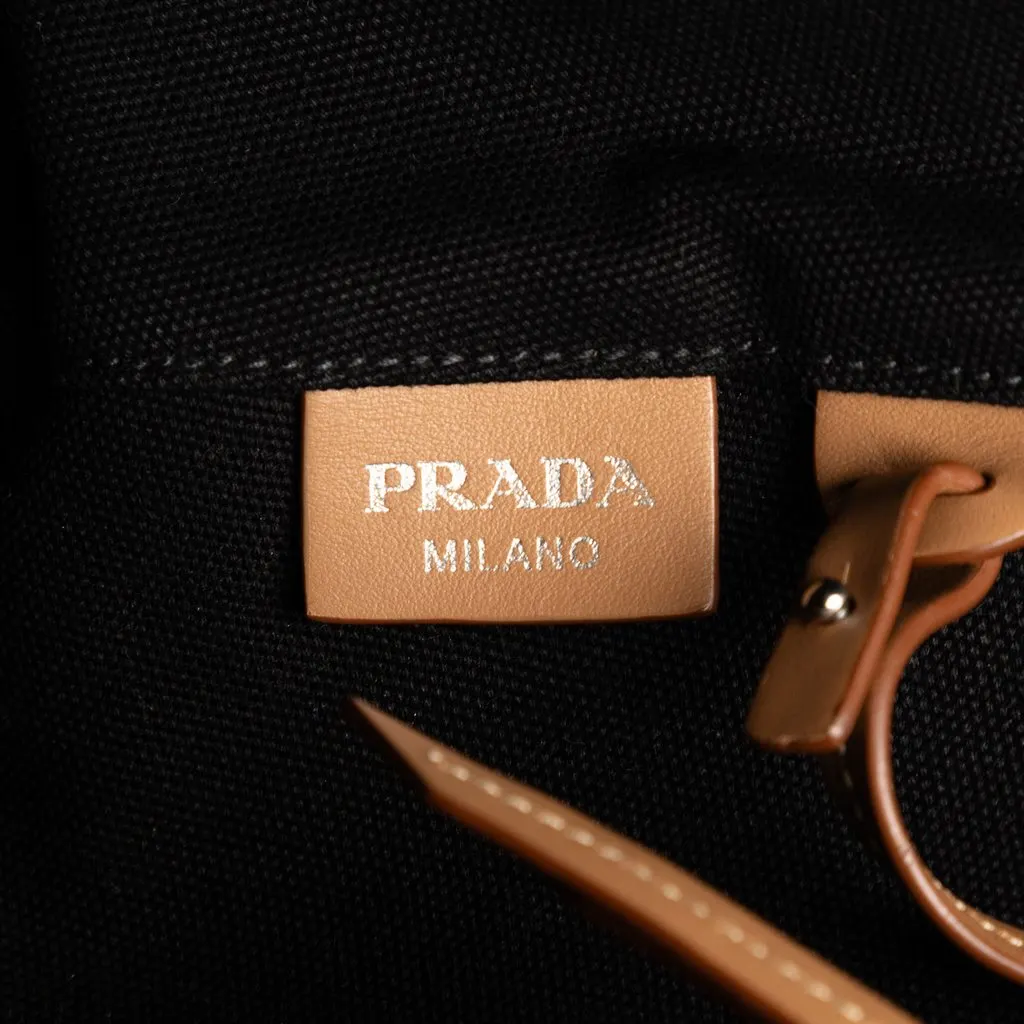 Prada Canvas Canapa Logo Satchel Black Very good - Box View