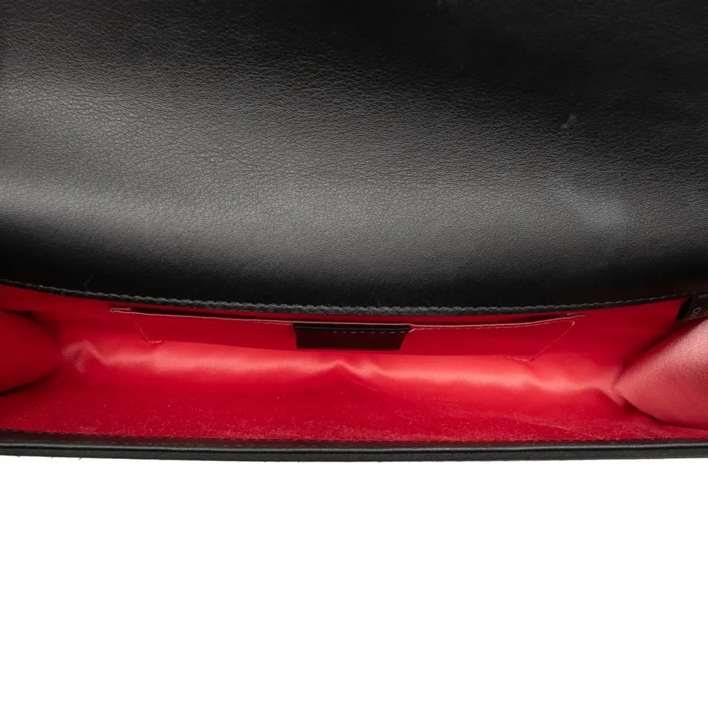Gucci Satin Dionysus Clutch Black Very good - Model View