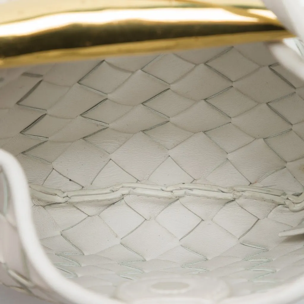Bottega Veneta Mini Nappa Intrecciato Sardine White Leather Very good - Model View