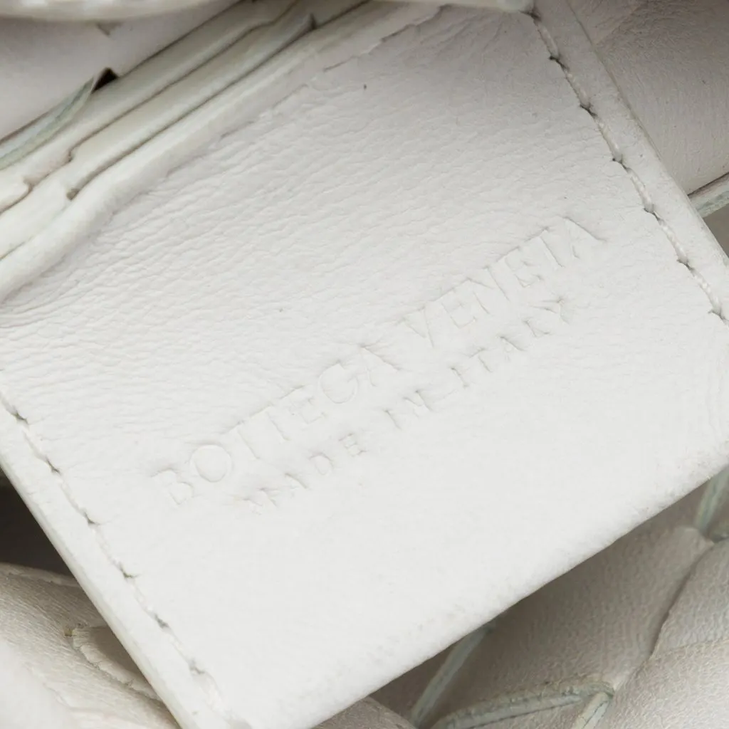 Bottega Veneta Mini Nappa Intrecciato Sardine White Leather Very good - Box View