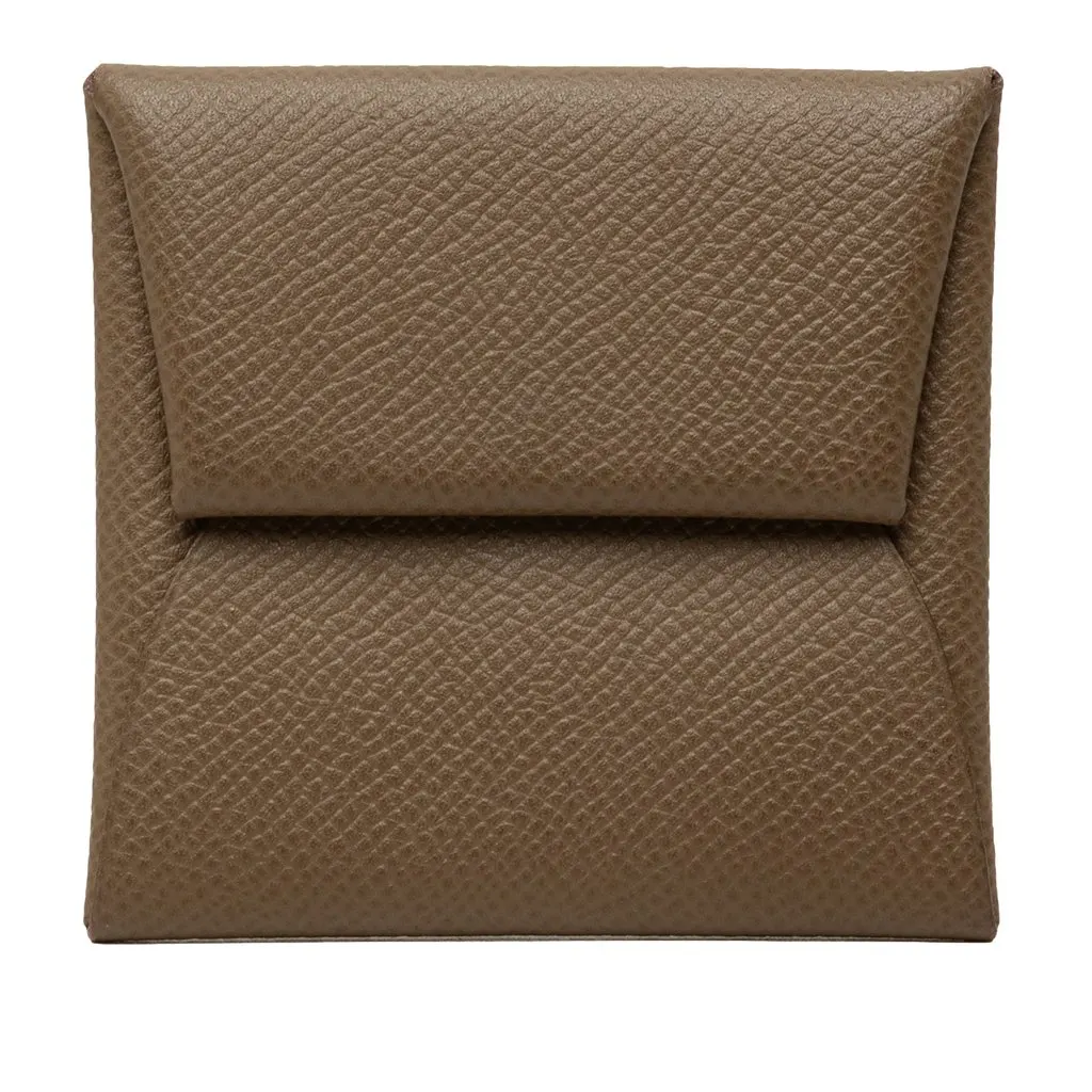 Hermès Epsom Bastia Change Purse Brown Leather Very good - Front View