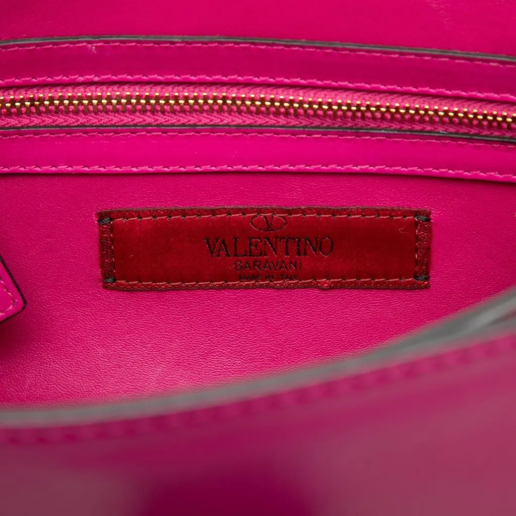Valentino Leather B Rockstud Flap Shoulder Bag Pink Leather Very good - Box View