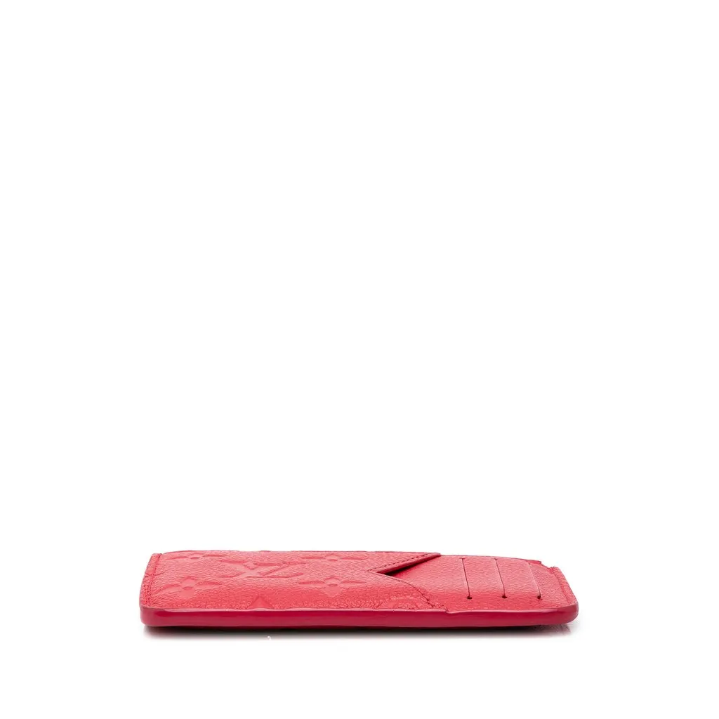 Louis Vuitton Monogram Empreinte Romy Card Holder Red Leather Good - Inside View