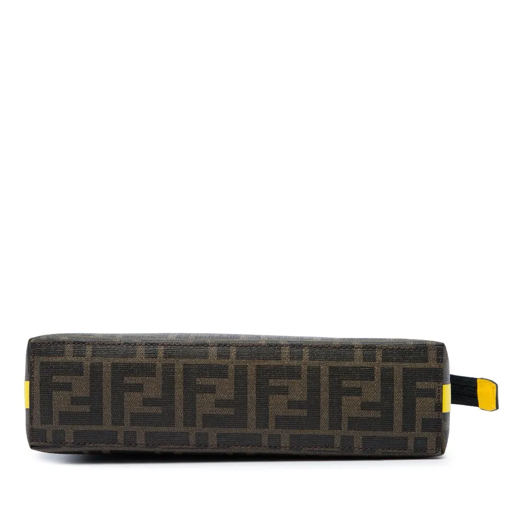 Fendi Zucca Coated Canvas Roma Amor Zip Pouch Brown Very good - Inside View