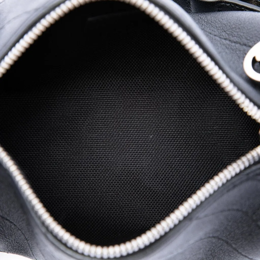 Gucci Mini Leather Blondie Barrel Shoulder Bag Black Leather Very good - Model View