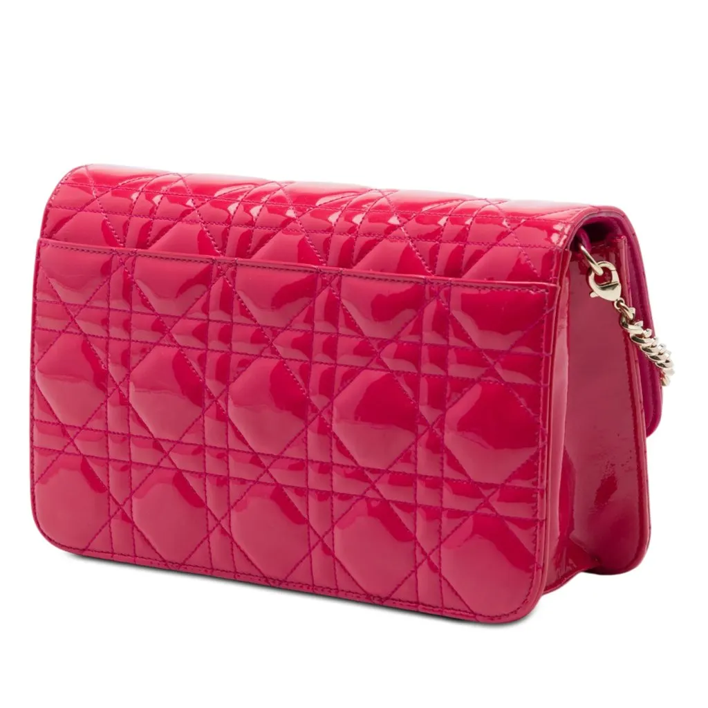 Dior Patent Cannage Miss Dior Promenade Crossbody Pink Leather Very good - Back View