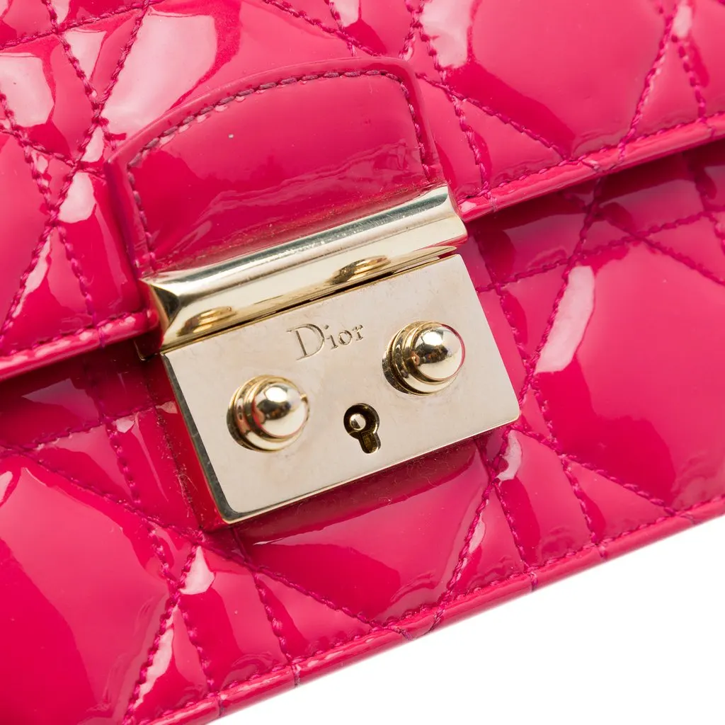 Dior Patent Cannage Miss Dior Promenade Crossbody Pink Leather Very good - Box View