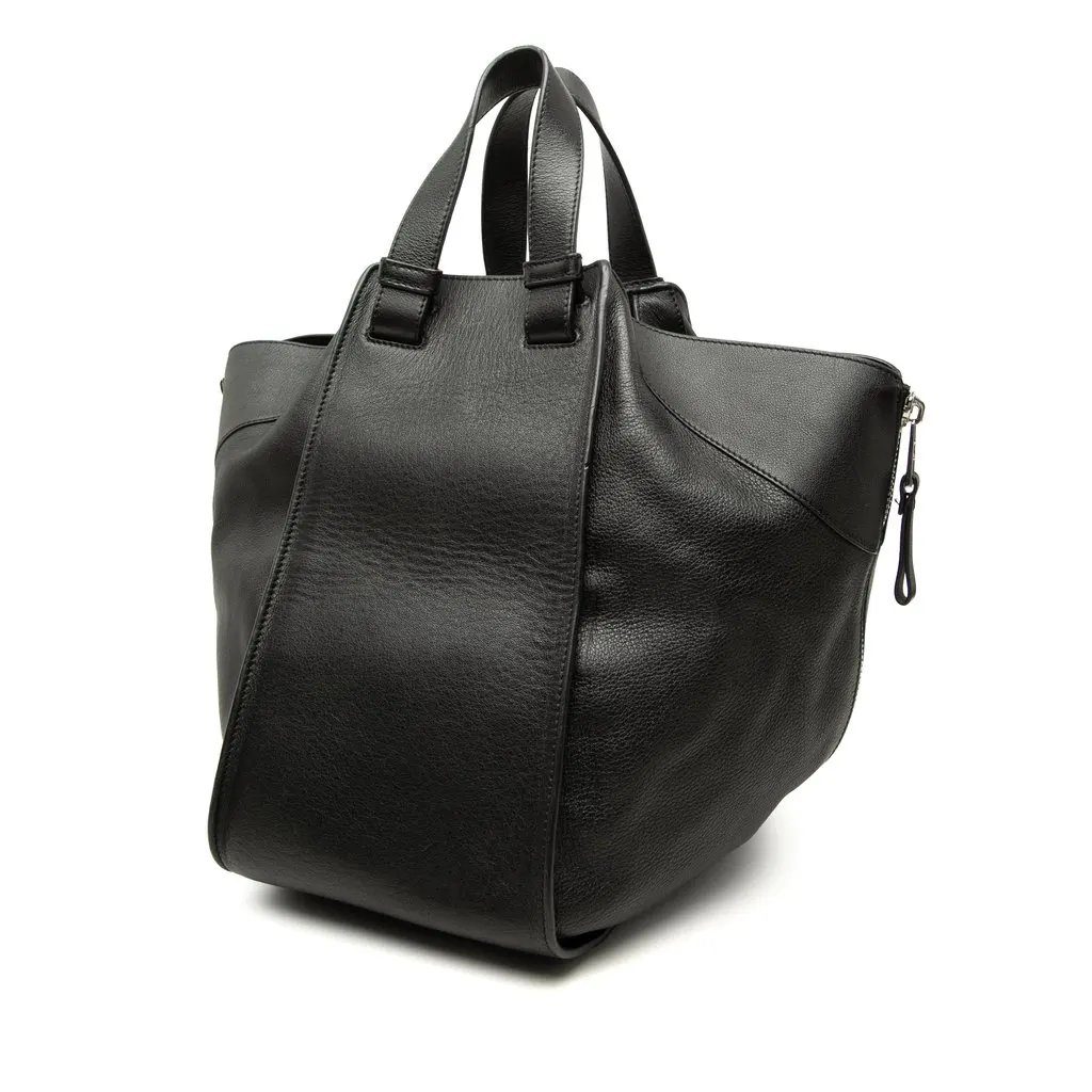 LOEWE Medium Leather Hammock Satchel Black Leather Very good - Back View