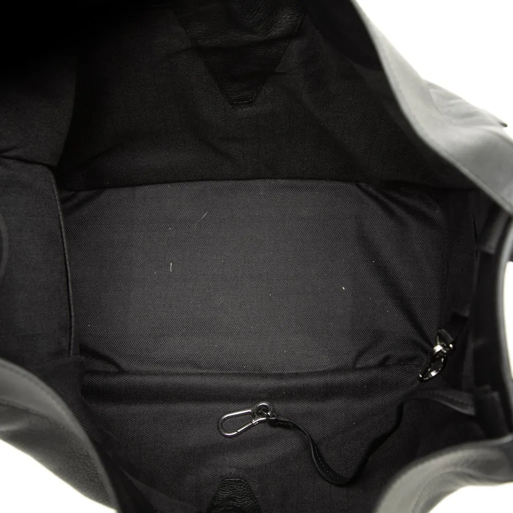 LOEWE Medium Leather Hammock Satchel Black Leather Very good - Model View