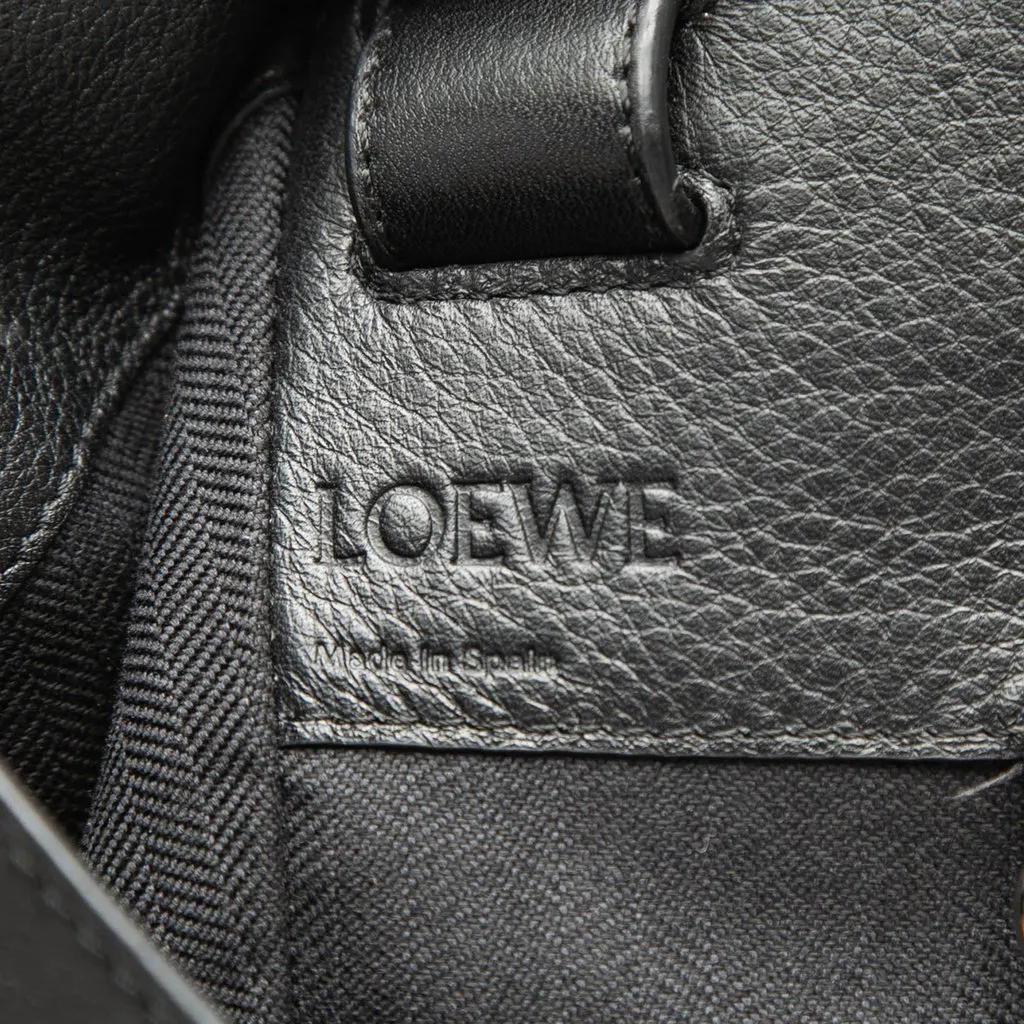 LOEWE Medium Leather Hammock Satchel Black Leather Very good - Box View