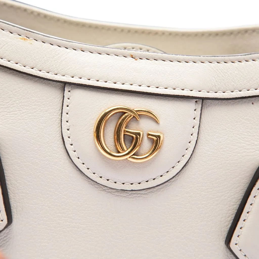 Gucci Mini Calfskin Bamboo Diana Satchel White Leather Very good - Box View