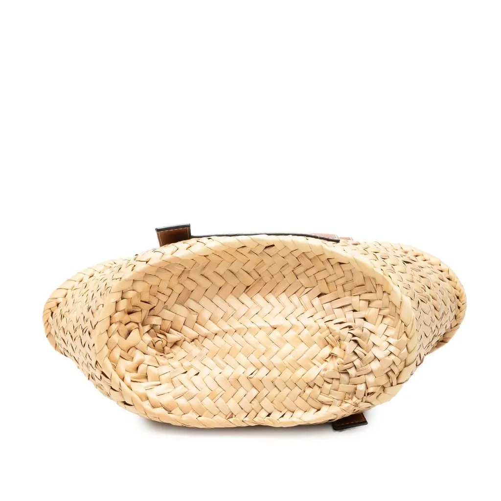 Loewe Small Raffia Anagram Basket Bag Beige Very good - Inside View