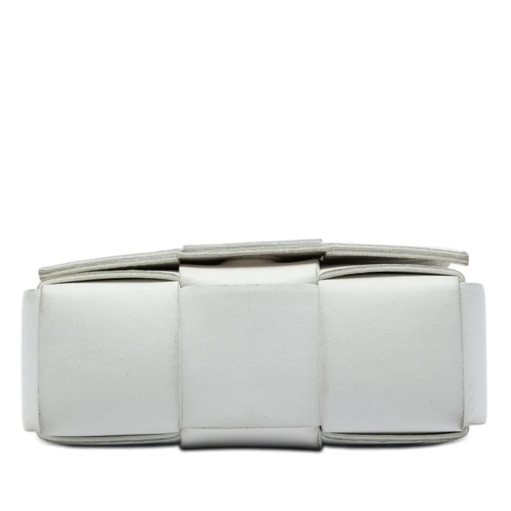 Bottega Veneta Candy Nappa Intrecciato Cassette Crossbody White Leather Very good - Inside View