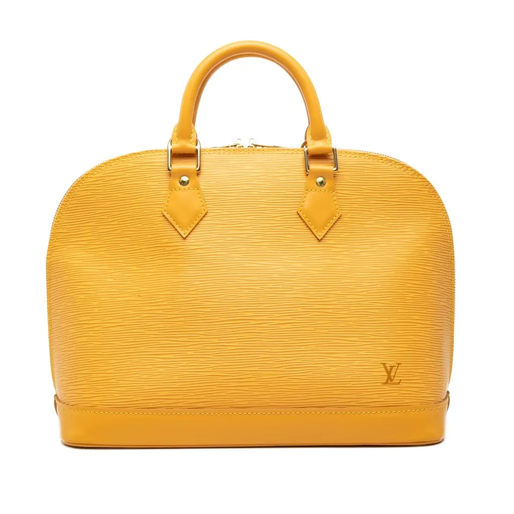 Louis Vuitton Epi Alma PM Yellow Leather Very good - Front View