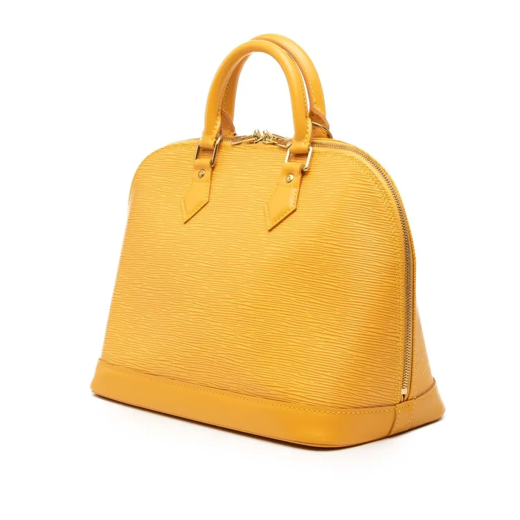 Louis Vuitton Epi Alma PM Yellow Leather Very good - Back View