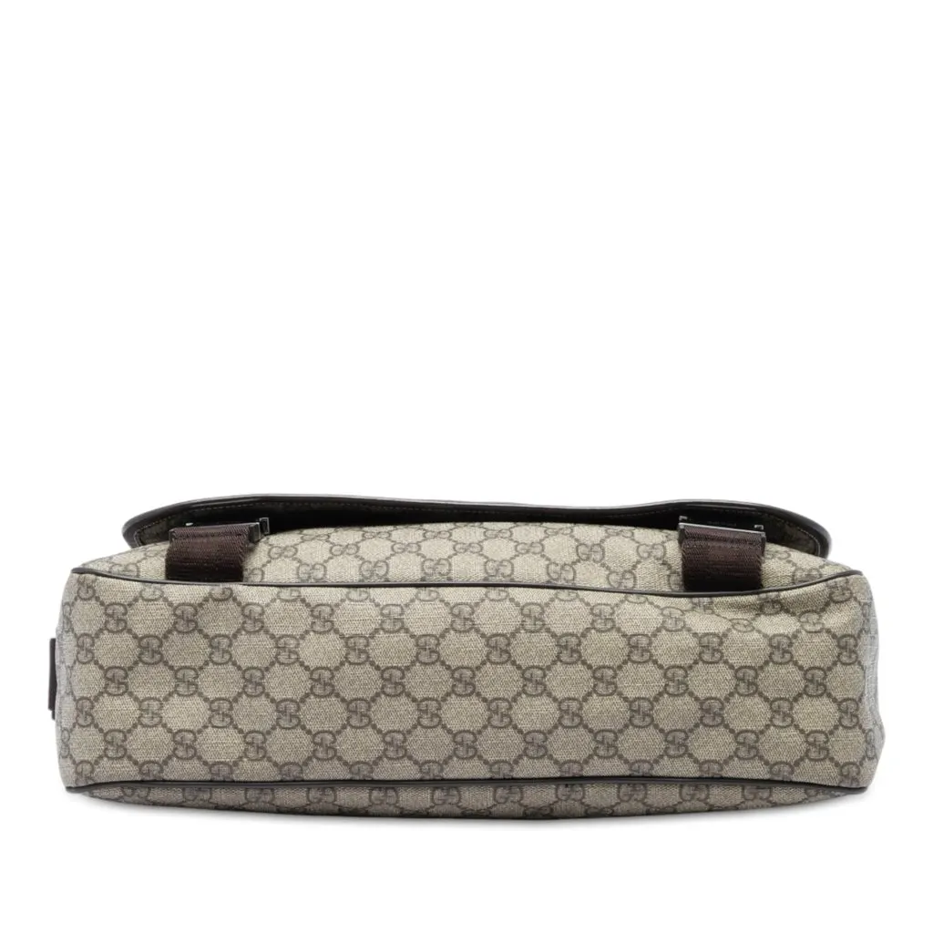 Gucci GG Supreme Interlocking G Crossbody Beige Canvas Very good - Inside View