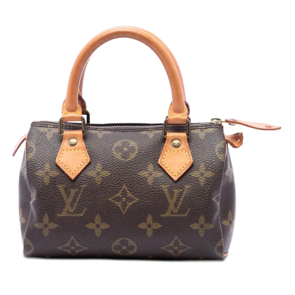 Louis Vuitton Monogram Nano Speedy Brown Very good - Front View