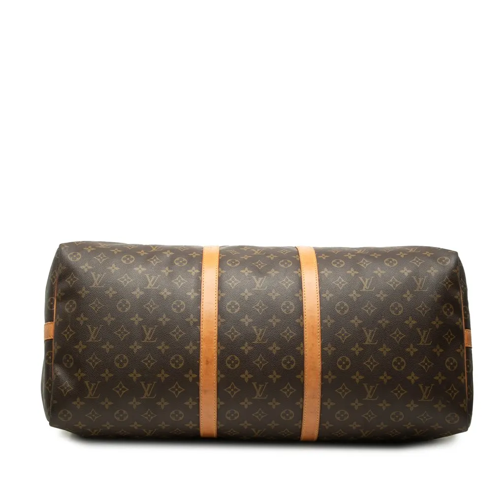 Louis Vuitton Monogram Keepall Bandouliere 60 Brown Good - Inside View
