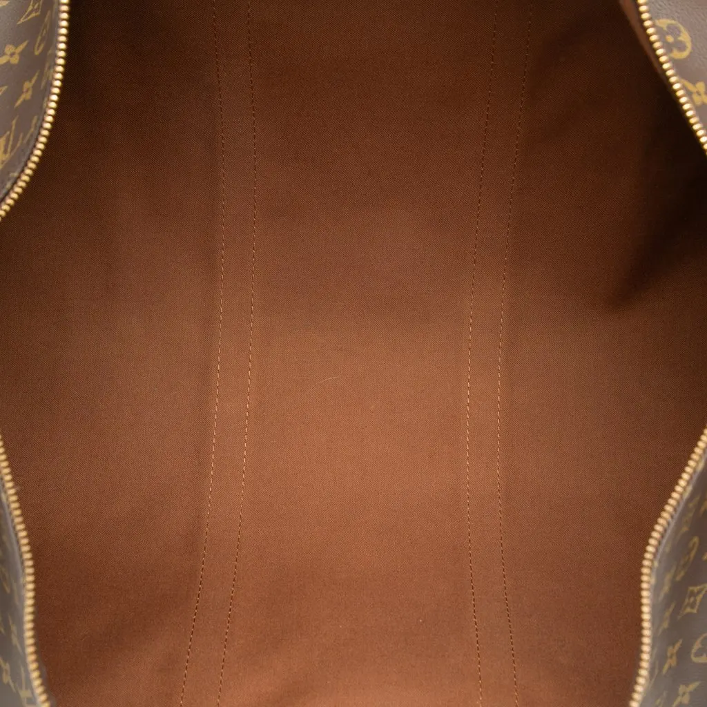 Louis Vuitton Monogram Keepall Bandouliere 60 Brown Good - Model View
