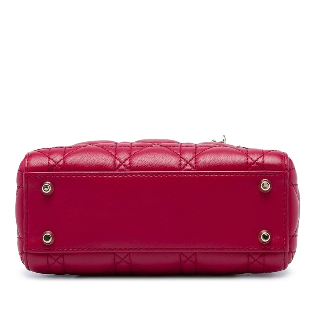 Dior Mini Lambskin Cannage Lady Dior Pink Leather Very good - Inside View